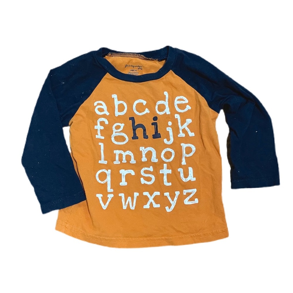 Alphabet HI Long Sleeve Shirt Size 18 months